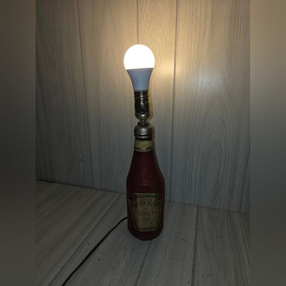 Vtg Heinz Tomato Ketchup Bottle Table Lamp 14" Bar Lamp Dining Rare - Picture 4 of 14